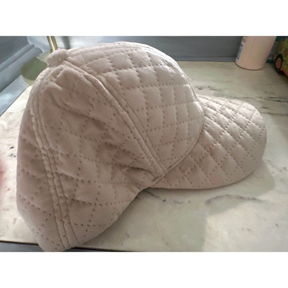 David and Young Quilted Hat Baseball Cap Women's cream Blush Soft - Picture 2 of 4